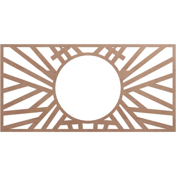 Ekena Millwork Hoover Wood Fretwork Pierced Ceiling Medallion, Wood (Paint Grade), 30"W x 15"H x 11 1/8"ID x 3/8"T CMWP30X15X0375HOMF - main